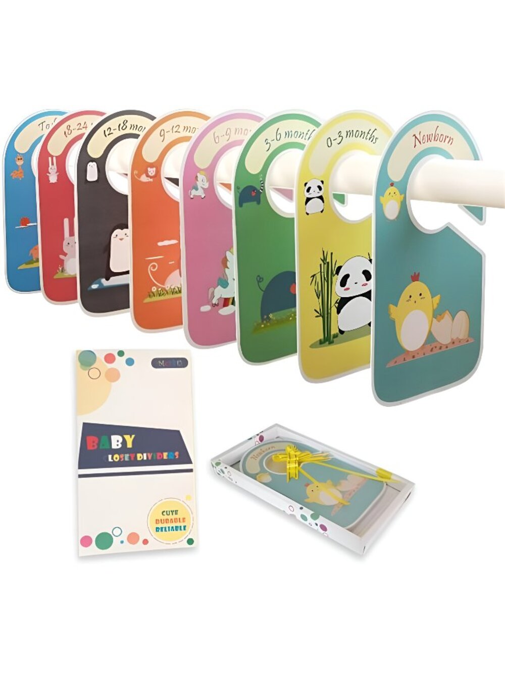 Baby Closet Dividers - Unisex Baby Closet Size Dividers for Baby Clothes